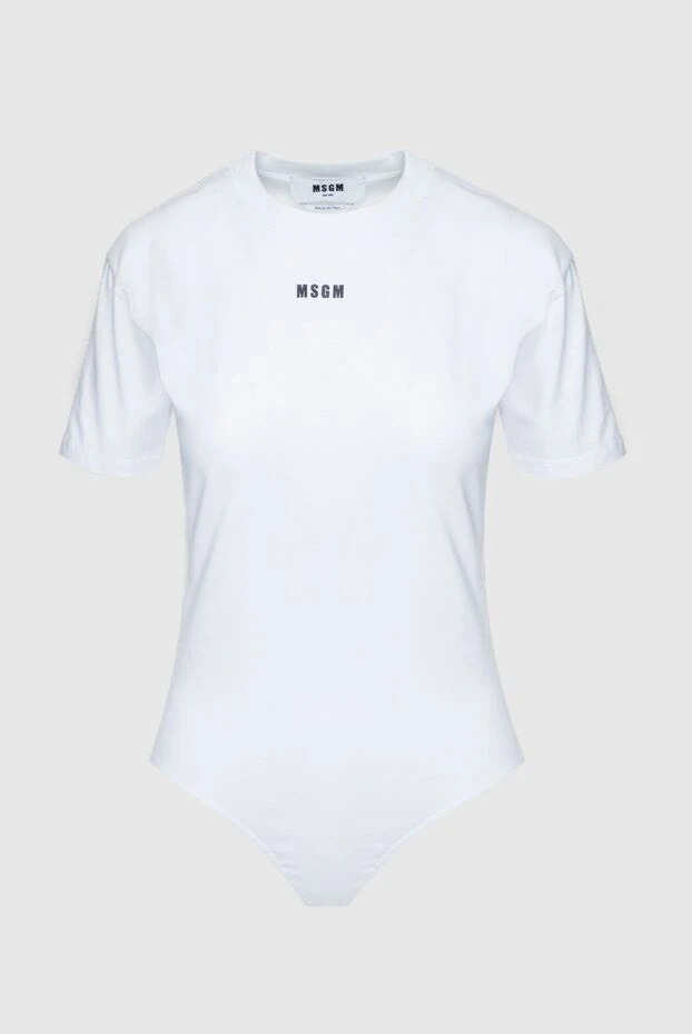 MSGM woman white cotton bodysuit for women 158880 - photo 1