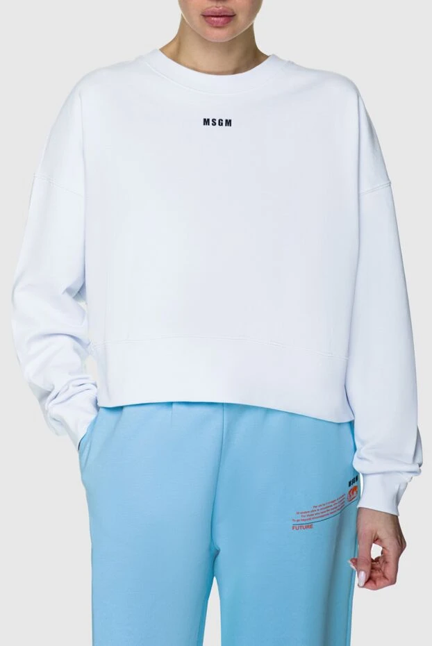 MSGM woman pink cotton sweatshirt for women 162299 - photo 3