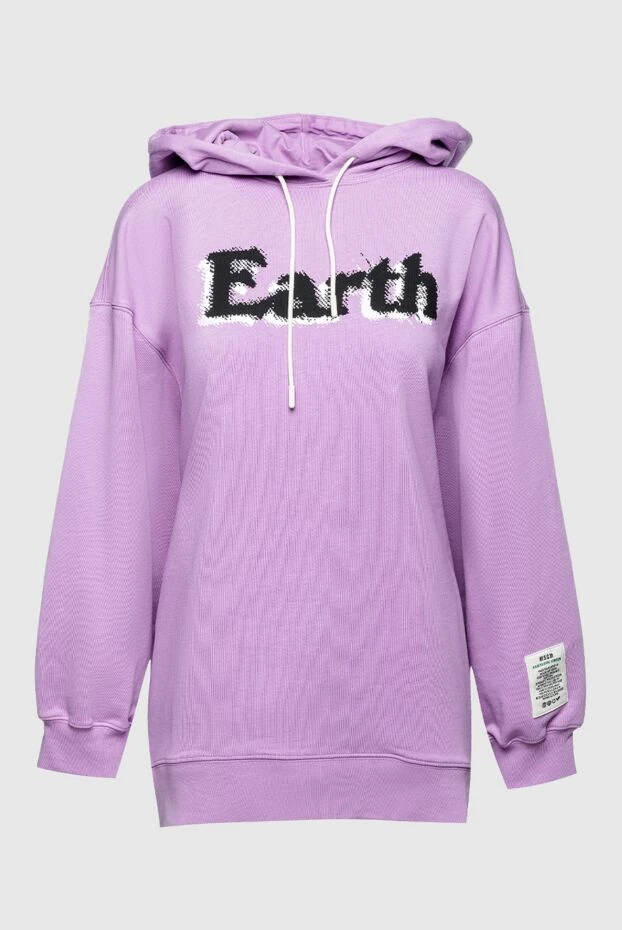 MSGM woman cotton hoodie purple for women buy with prices and photos 158893 - photo 1