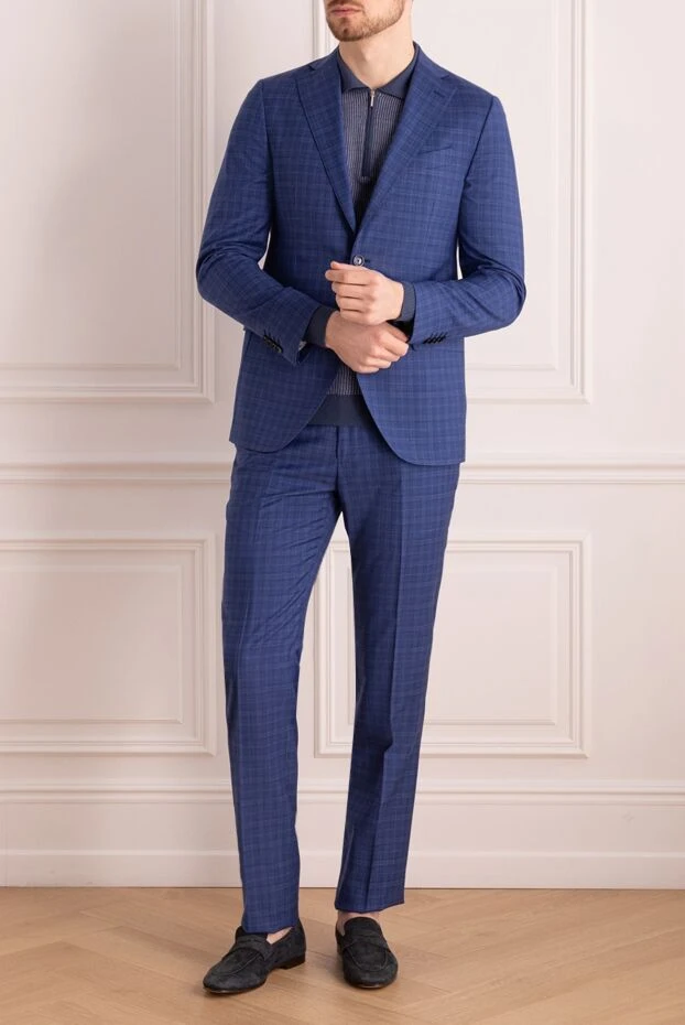 Sartoria Latorre man men's suit made of wool, blue buy with prices and photos 158924 - photo 2
