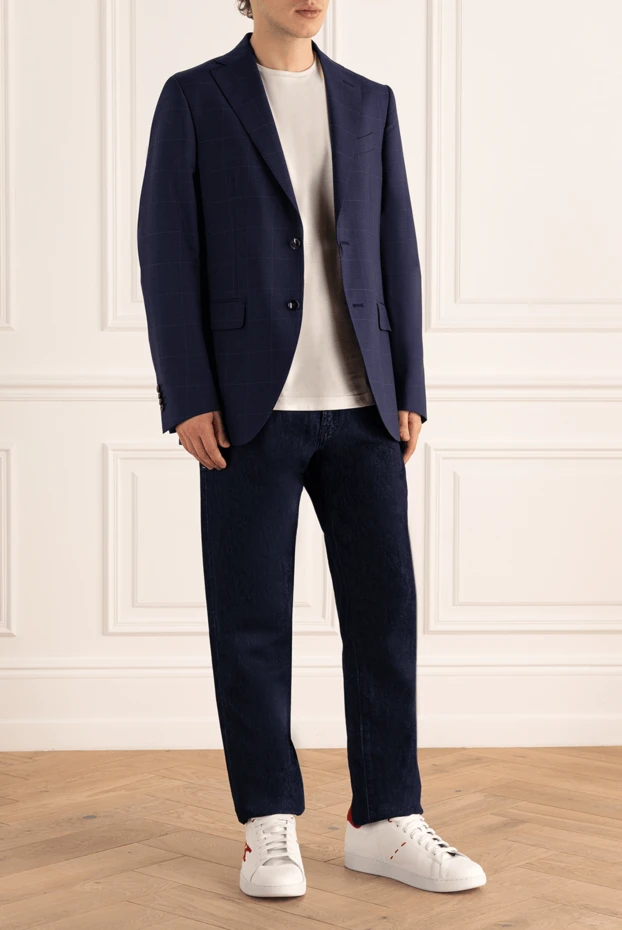 Sartoria Latorre man men's suit made of wool, blue buy with prices and photos 158925 - photo 2