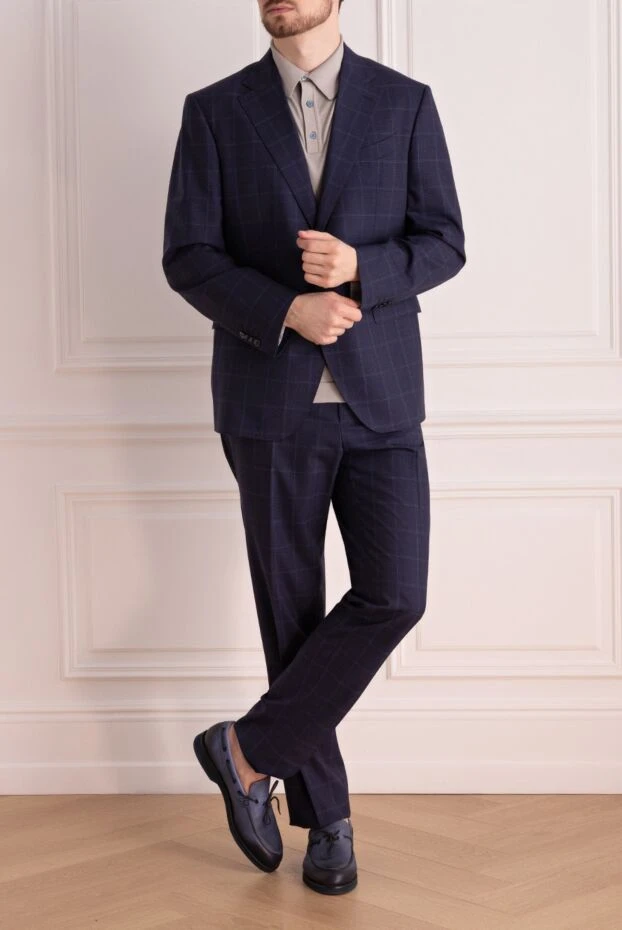 Sartoria Latorre man men's suit made of wool, blue buy with prices and photos 158937 - photo 2