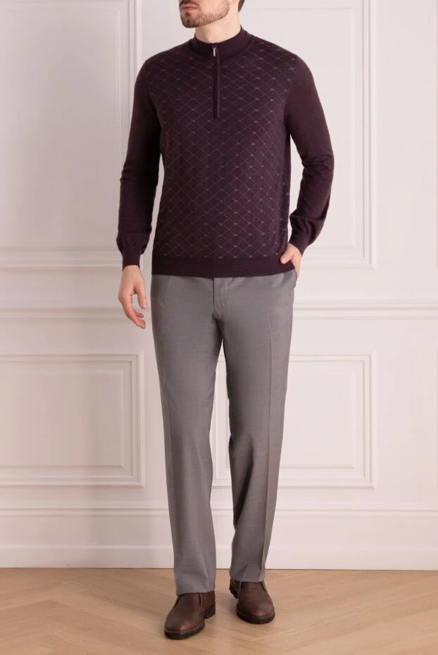 Cesare di Napoli man gray wool trousers for men buy with prices and photos 158994 - photo 2
