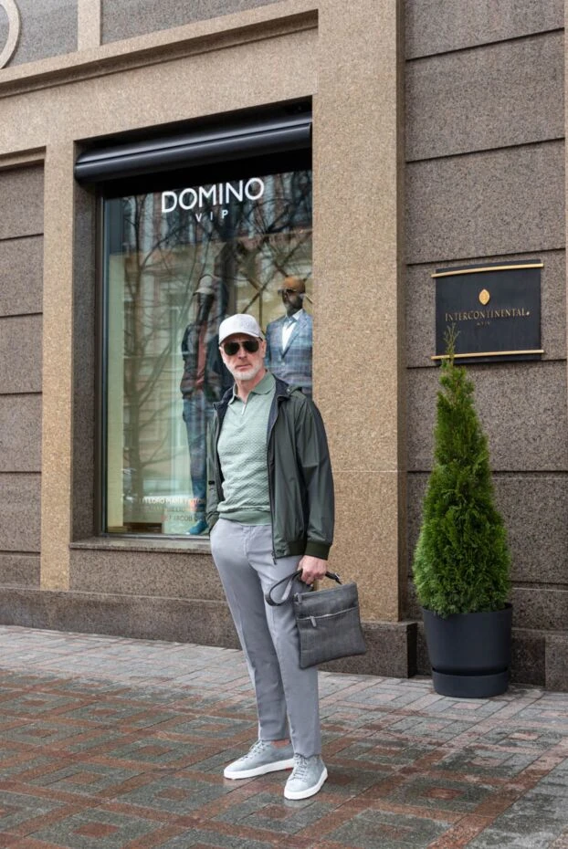 Cesare di Napoli men's gray wool trousers, straight silhouette 158994 - photo 2