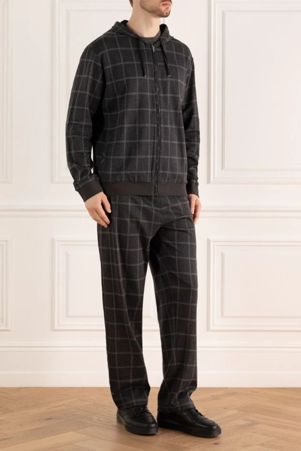 Cesare di Napoli man gray men's cotton sports suit 162513 - photo 3