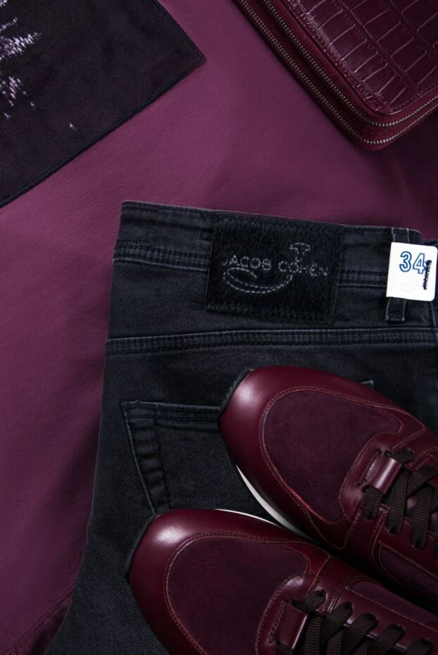 Bontoni burgundy leather and suede sneakers with contrast sole and soft upper 159045 - photo 2