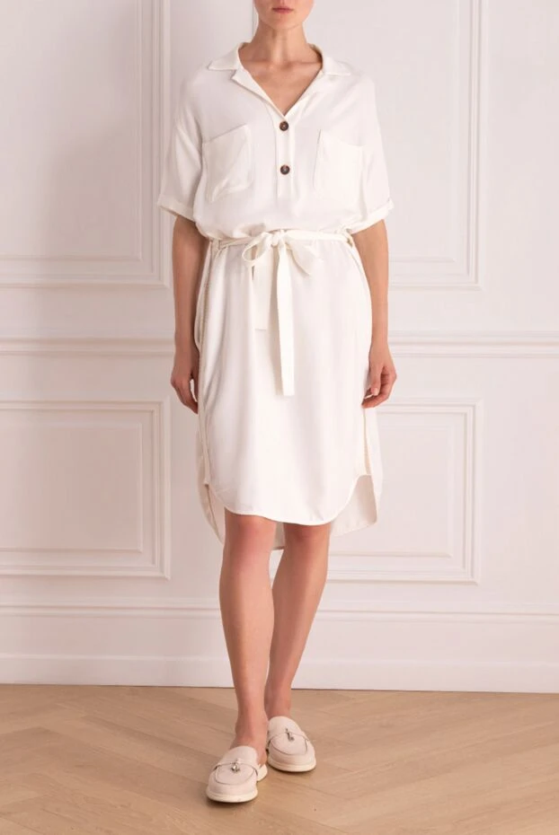 Panicale woman white viscose dress for women buy with prices and photos 159050 - photo 2