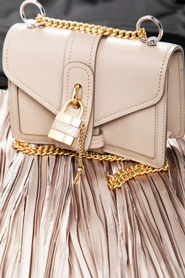 Panicale midi skirt with glossy pleats and high side slit 159051 - photo 2