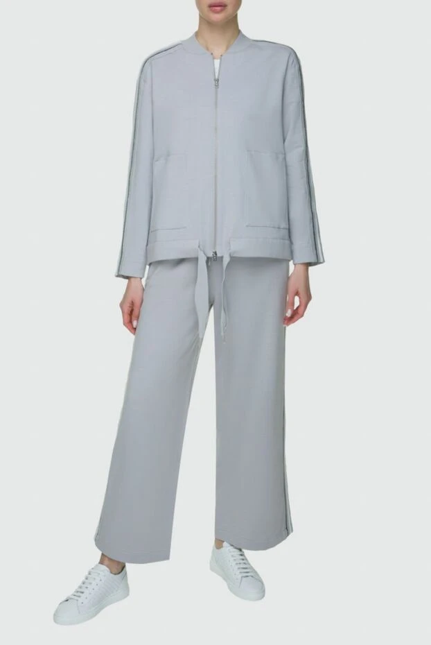 Panicale жіночі костюм прогулянковий з бавовни та еластану сірий жіночий купити фото з цінами 159057 - фото 2