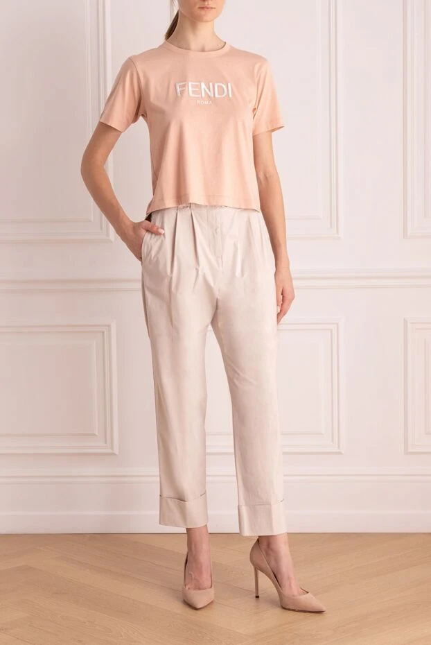 Peserico woman pink cotton trousers for women buy with prices and photos 159075 - photo 2