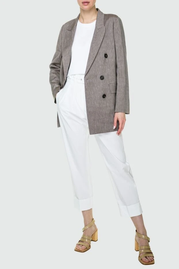 Peserico woman gray wool and linen jacket for women buy with prices and photos 159078 - photo 2