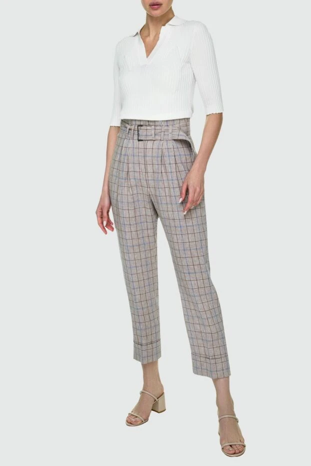 Peserico woman brown linen trousers for women buy with prices and photos 159087 - photo 2