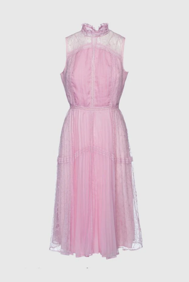 Pink polyester dress for women