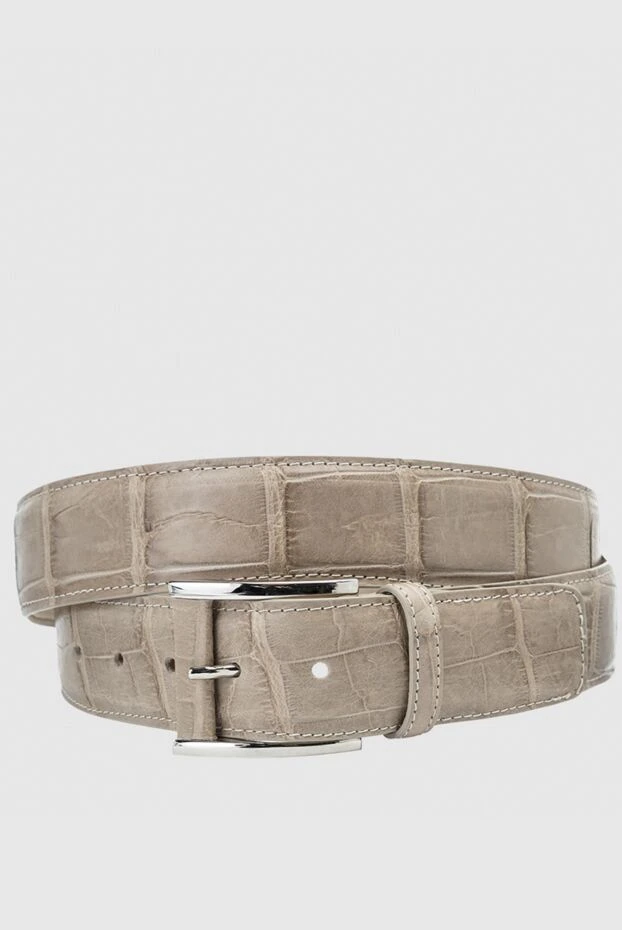 Tardini man beige crocodile leather belt for men 159102 - photo 1