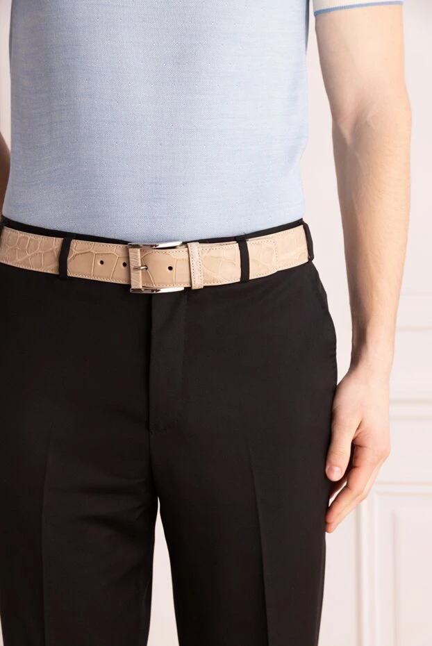Tardini man beige crocodile leather belt for men buy with prices and photos 159102 - photo 2