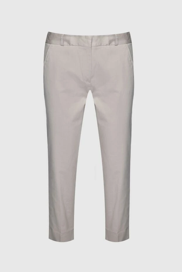 Women's beige cropped cotton pants