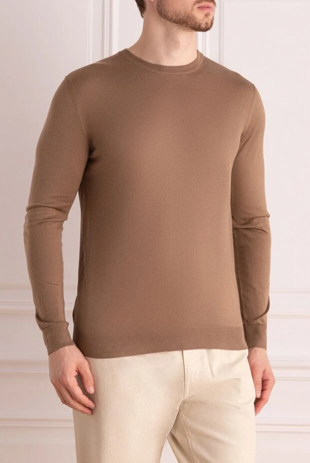 Dalmine man cotton long sleeve polo beige for men 159154 - photo 3