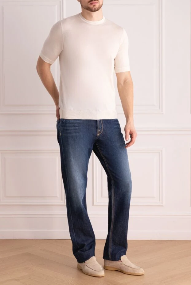 Dalmine man white silk jumper for men buy with prices and photos 159131 - photo 2