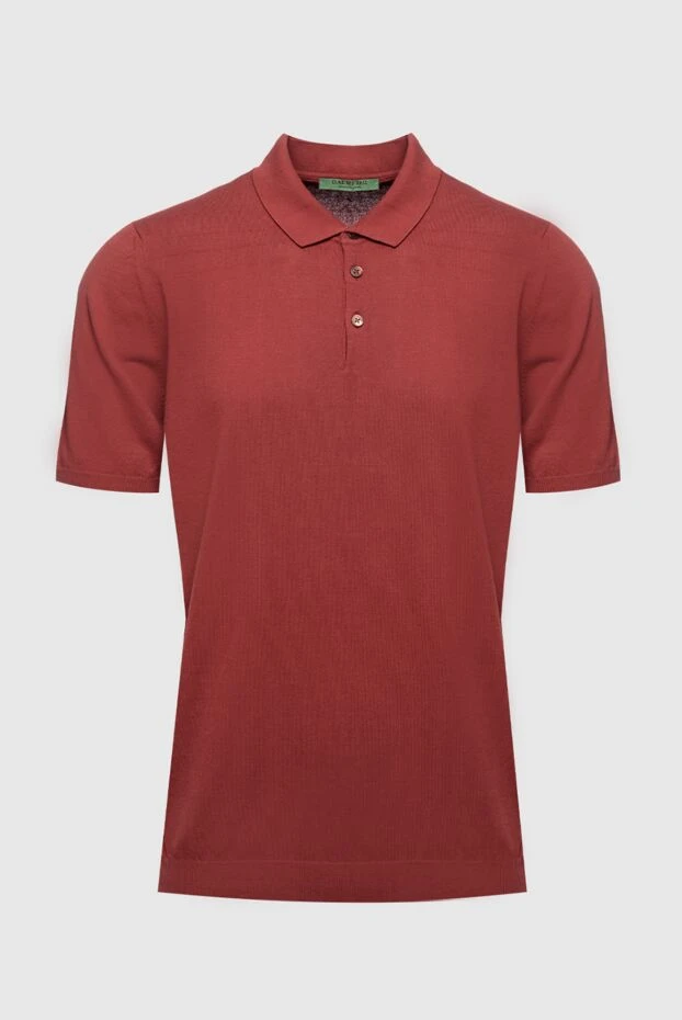 Dalmine cotton polo in rich terracotta with button placket 196501 - photo 1