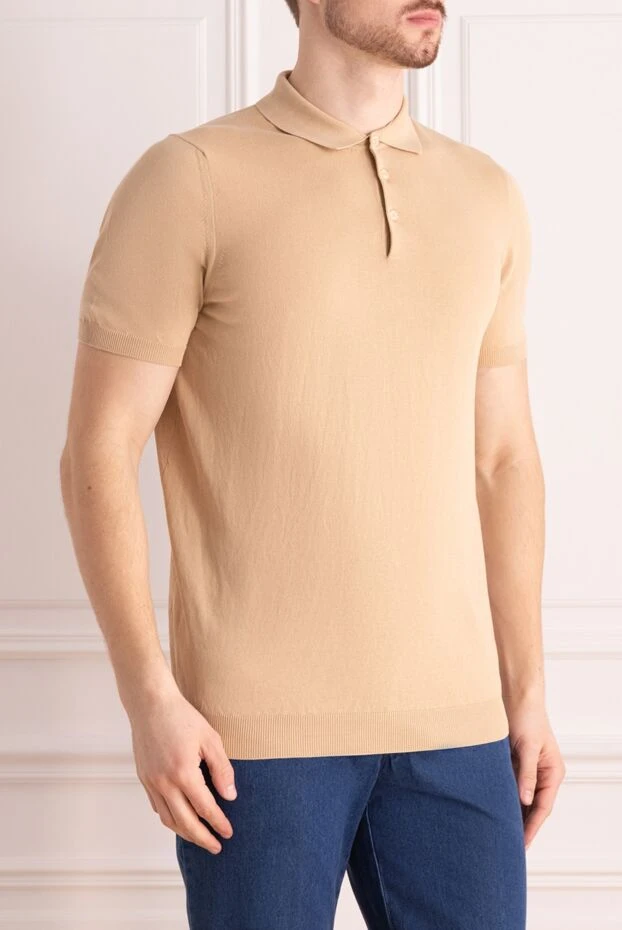 Dalmine man cotton long sleeve polo beige for men 159154 - photo 3