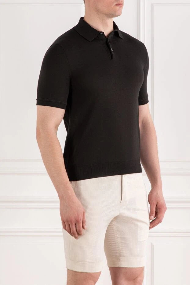 Dalmine beige cotton basic polo shirt for men 159153 - photo 3