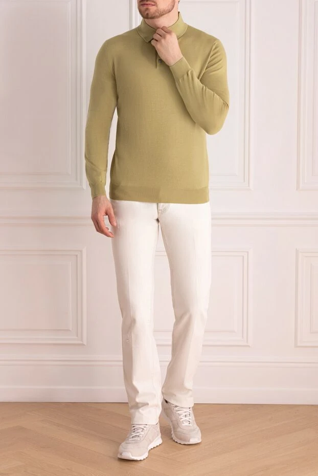 Dalmine man cotton long sleeve polo beige for men buy with prices and photos 159154 - photo 2