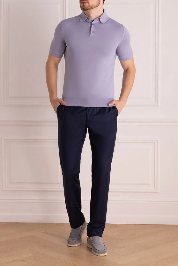 Dalmine man blue long sleeve cotton polo for men buy with prices and photos 159157 - photo 2