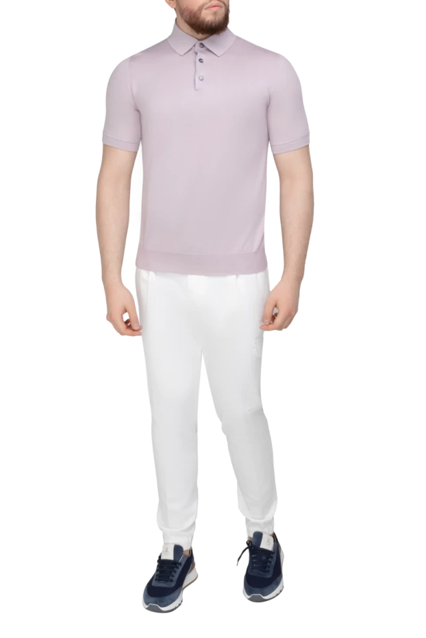 Dalmine polo made of cotton white for men 196516 - photo 2