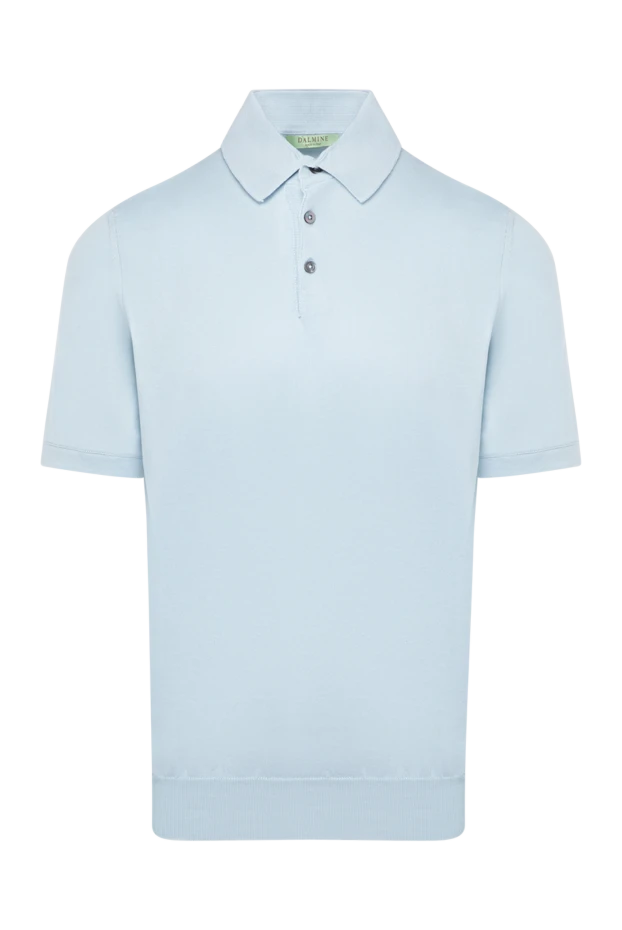 Dalmine long-sleeved cotton polo shirt blue for men 159160 - photo 1