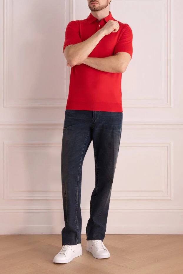 Dalmine man red long sleeve cotton polo for men buy with prices and photos 159161 - photo 2