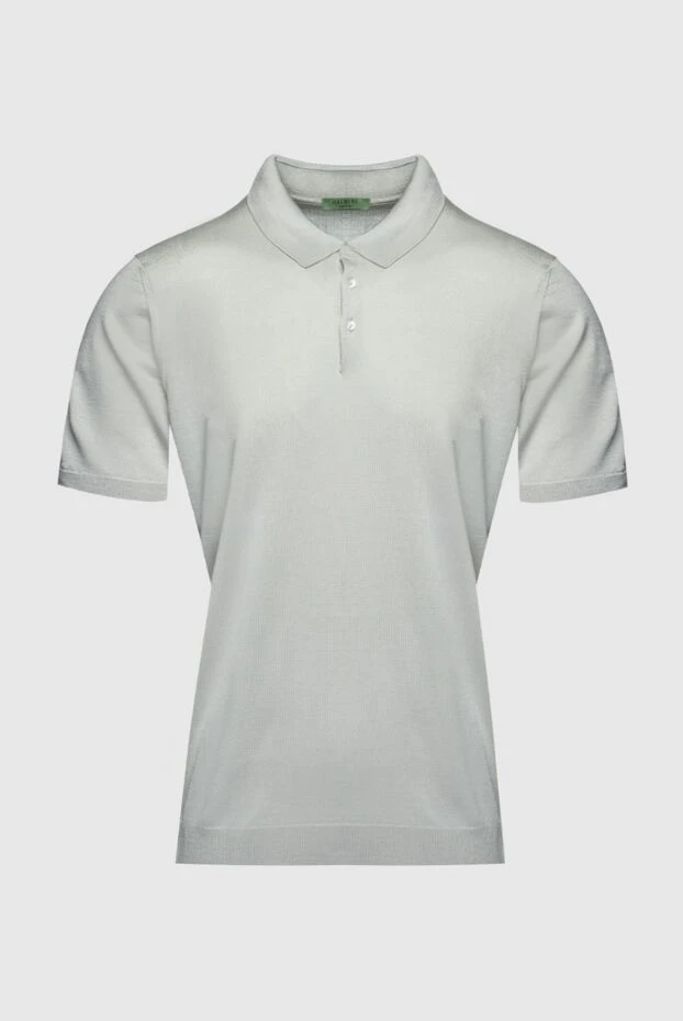 Dalmine polo from silk gray for men 159165 - photo 1