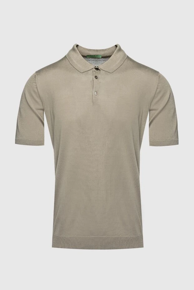 Dalmine man beige silk polo for men 159166 - photo 1