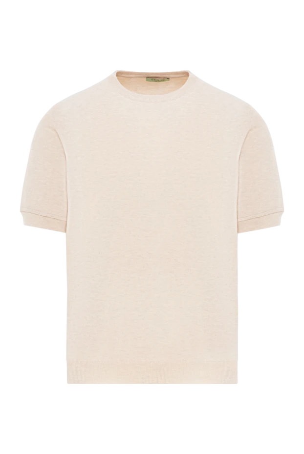 Dalmine beige cotton jumper with short sleeves for men 196552 - photo 1