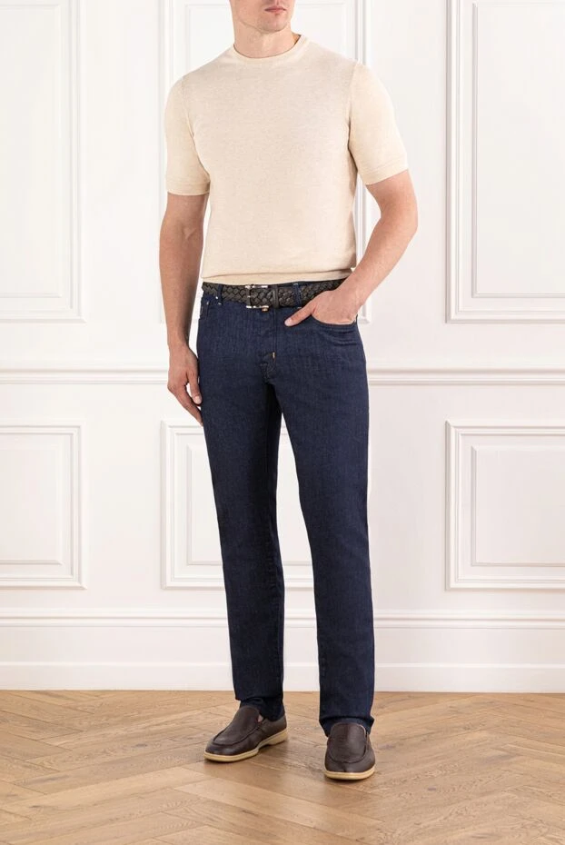 Dalmine beige cotton jumper with short sleeves for men 196552 - photo 2