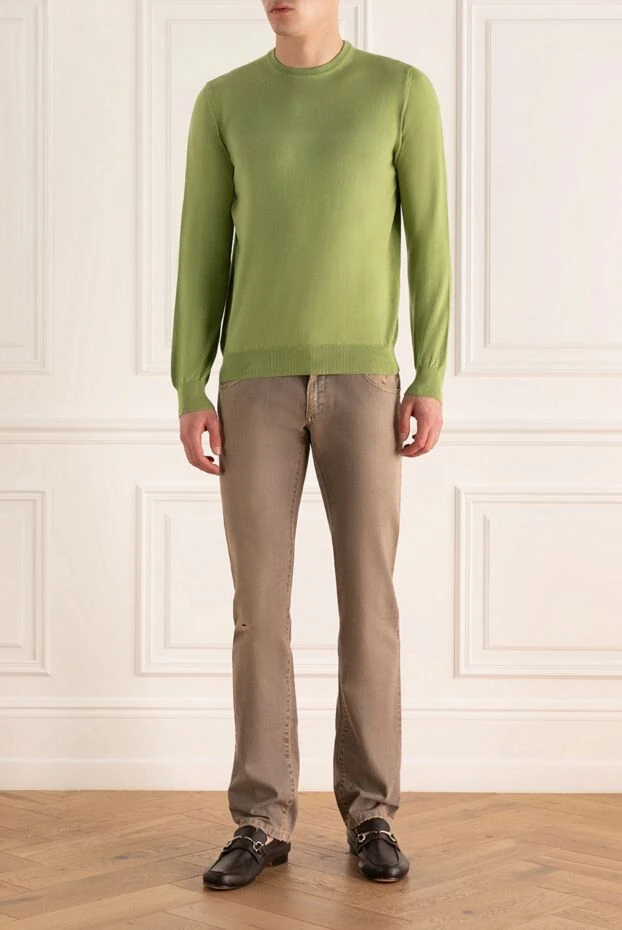 Dalmine man green cotton jumper for men 159175 - photo 2