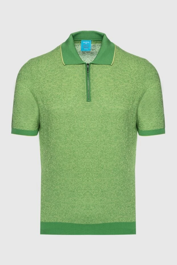 Dalmine zip-up polo with knit texture and contrast trim 195794 - photo 1