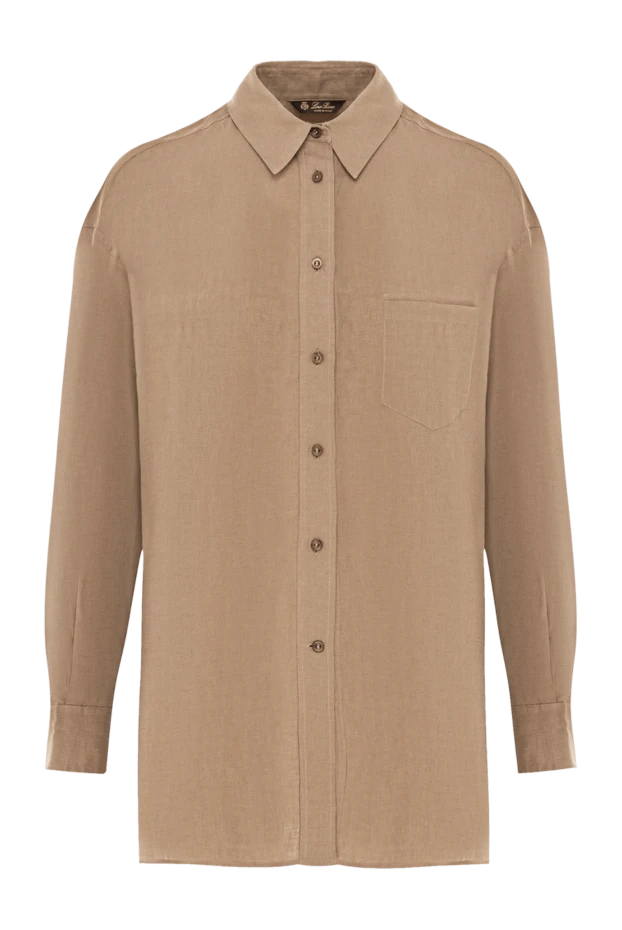 Loro Piana women's linen shirt-blouse green 159218 - photo 1