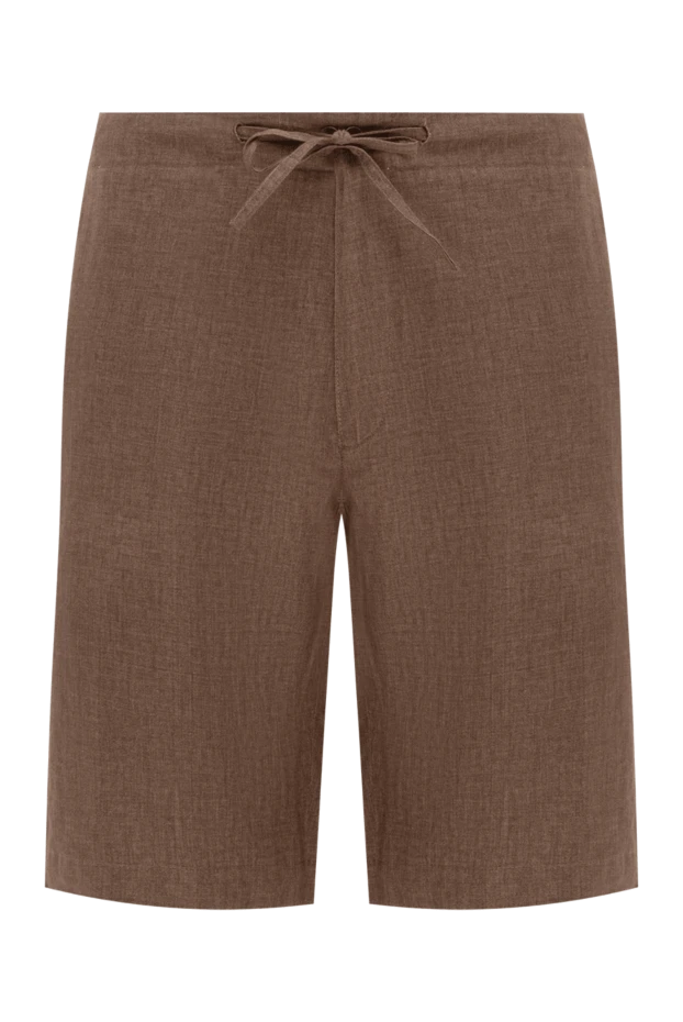 Loro Piana мужские шорты из льна коричневые мужские купить с ценами и фото 159220 - фото 1