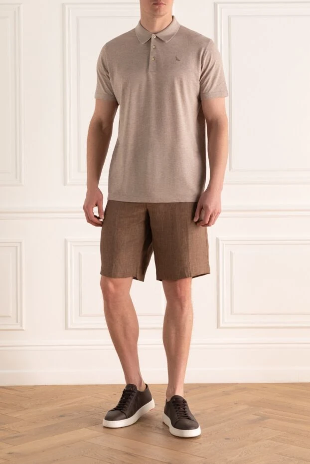Loro Piana мужские шорты из льна коричневые мужские купить с ценами и фото 159220 - фото 2