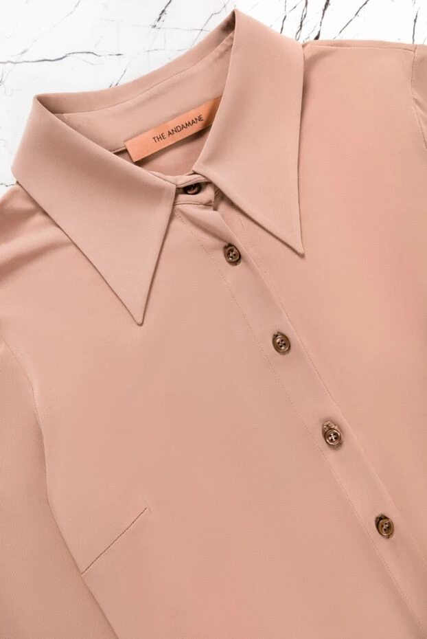 The Andamane beige button-up dress in flowing viscose 159235 - photo 2