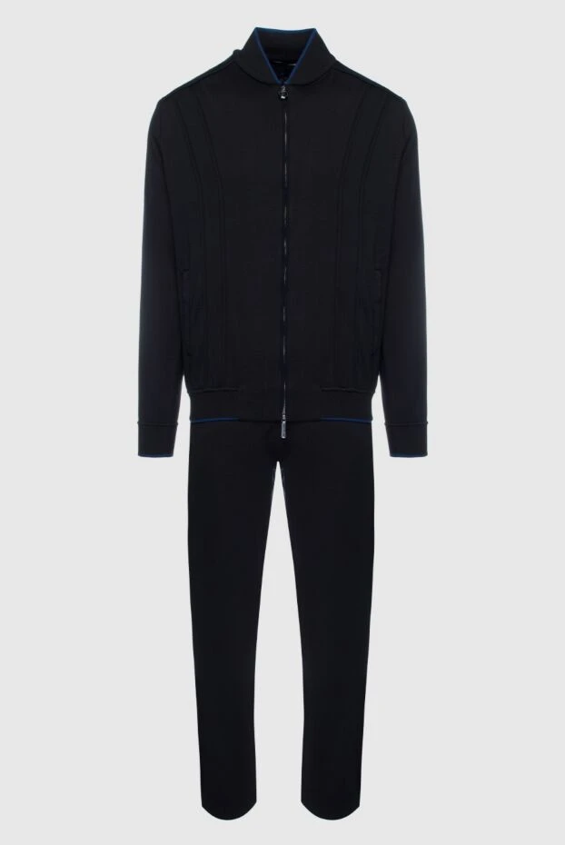 Stefano Ricci костюм спортивный мужской из хлопка, шелка и полиамида черный 159242 - фото 1
