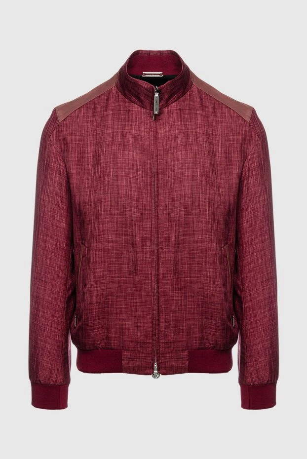 Red silk jacket for men - photo 1