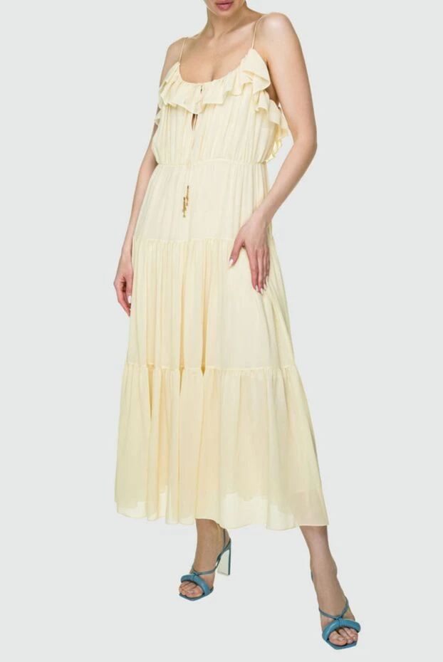 Celine жіночі сукня з шовку жовта купити фото з цінами 159261 - фото 2