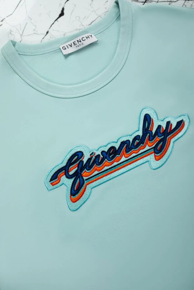 Givenchy women's cotton blue t-shirt with a print 159272 - photo 2