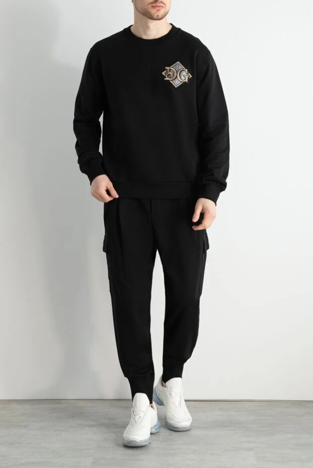 Dolce & Gabbana man men's cotton sports suit, black buy with prices and photos 159300 - photo 2
