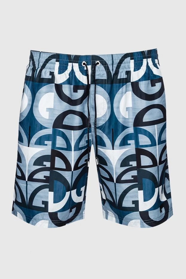 Dolce & Gabbana мужские шорты пляжные из полиэстера синие мужские купить с ценами и фото 159306 - фото 1