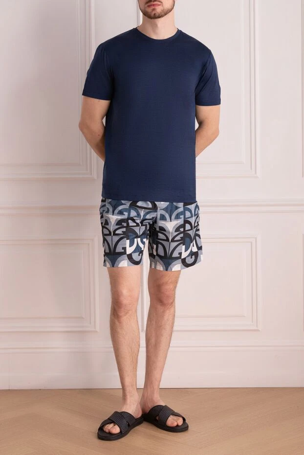 Dolce & Gabbana мужские шорты пляжные из полиэстера синие мужские купить с ценами и фото 159306 - фото 2