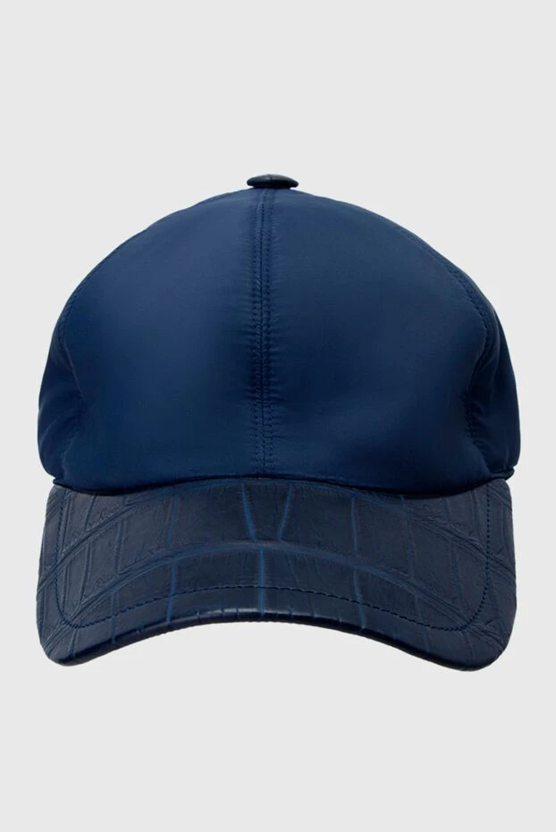 Cesare di Napoli man blue alligator and nylon cap for men buy with prices and photos 159322 - photo 1