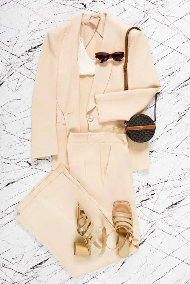 DROMe топ з віскози і поліаміду білий жіночий 159324 - фото 2