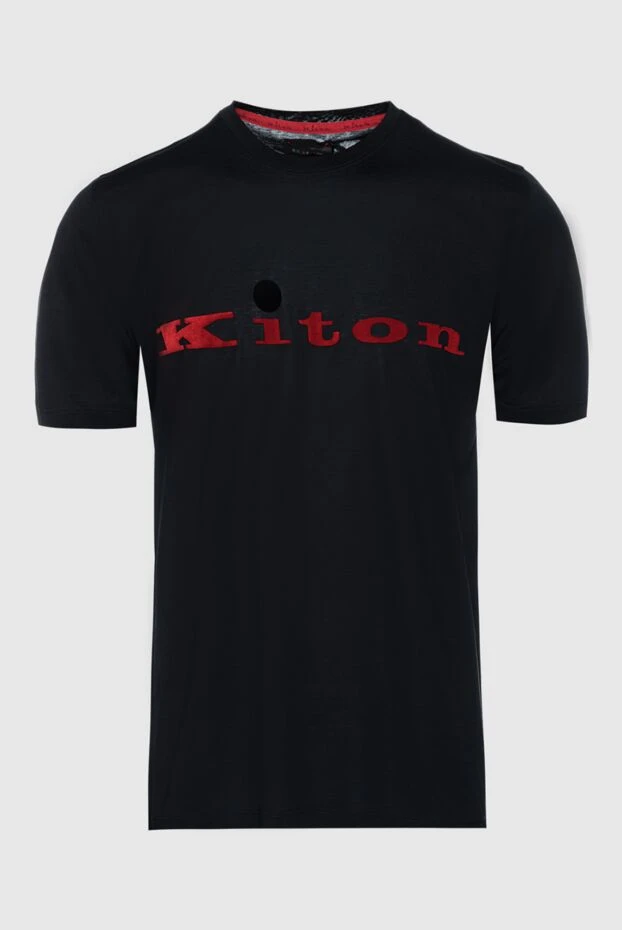 Kiton man black cotton t-shirt for men buy with prices and photos 159335 - photo 1